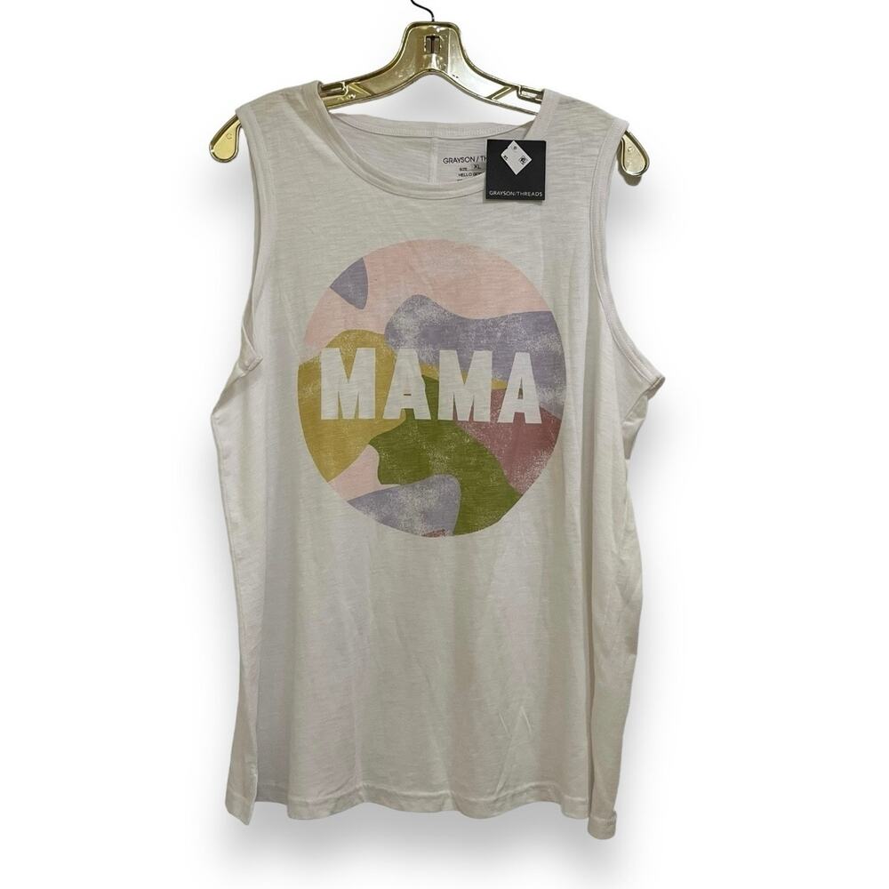 Grayson Threads sleeveless Mama graphic T-shirt NEW